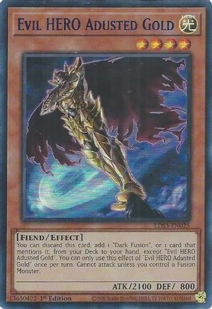 Evil HERO Adusted Gold (Blue) [LDS3-EN025] Ultra Rare - Trinity Hobby