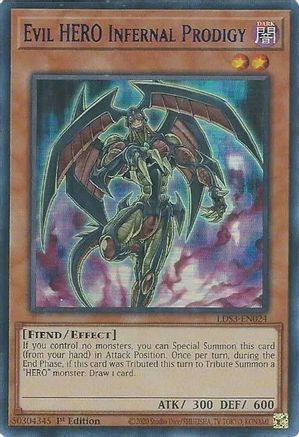 Evil HERO Infernal Prodigy (Blue) [LDS3-EN024] Ultra Rare - Trinity Hobby