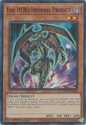 Evil HERO Infernal Prodigy (Red) [LDS3-EN024] Ultra Rare - Trinity Hobby