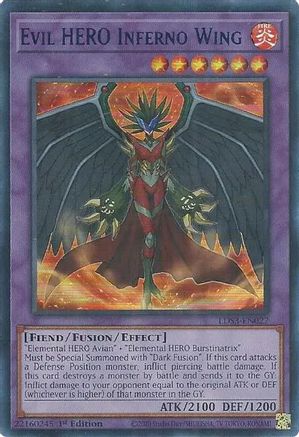Evil HERO Inferno Wing (Blue) [LDS3-EN027] Ultra Rare - Trinity Hobby