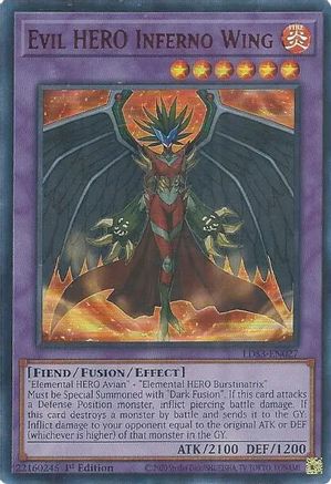 Evil HERO Inferno Wing (Red) [LDS3-EN027] Ultra Rare - Trinity Hobby