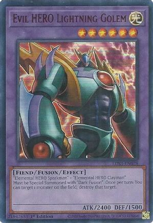 Evil HERO Lightning Golem (Red) [LDS3-EN028] Ultra Rare - Trinity Hobby