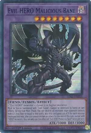 Evil HERO Malicious Bane (Blue) [LDS3-EN033] Ultra Rare - Trinity Hobby