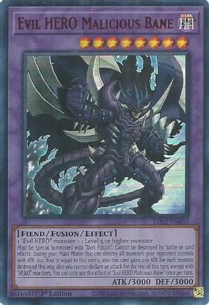 Evil HERO Malicious Bane (Red) [LDS3-EN033] Ultra Rare - Trinity Hobby