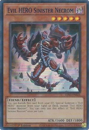 Evil HERO Sinister Necrom (Blue) [LDS3-EN026] Ultra Rare - Trinity Hobby