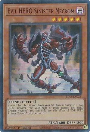 Evil HERO Sinister Necrom (Red) [LDS3-EN026] Ultra Rare - Trinity Hobby