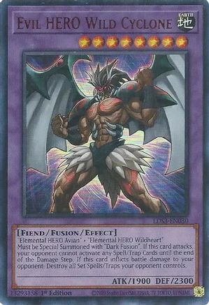 Evil HERO Wild Cyclone (Red) [LDS3-EN030] Ultra Rare - Trinity Hobby