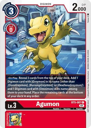 Agumon [BT5-007] (Tamer Party Vol. 4 Promo) [Battle of Omni] - Trinity Hobby