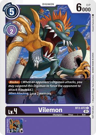 Vilemon [BT2-072] (Tamer Party Vol. 4 Promo) [Release Special Booster Ver.1.0 Promos] - Trinity Hobby