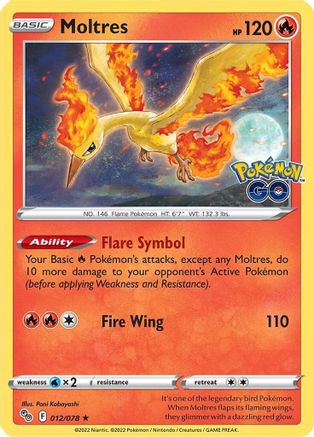 Moltres (012/078) [Pokémon GO] - Trinity Hobby