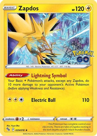 Zapdos (029/078) [Pokémon GO] - Trinity Hobby