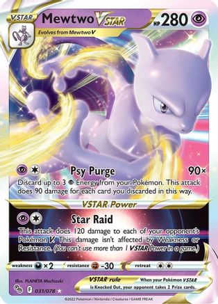 Mewtwo VSTAR (031/078) [Pokémon GO] - Trinity Hobby
