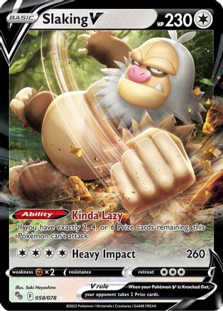 Slaking V (058/078) [Pokémon GO] - Trinity Hobby