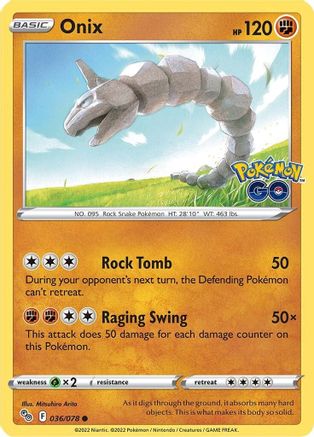 Onix (036/078) [Pokémon GO] - Trinity Hobby