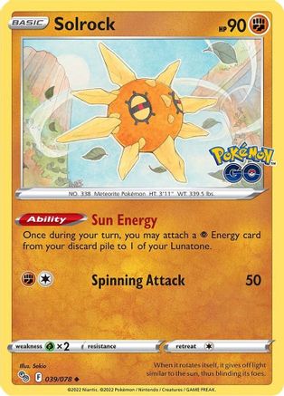 Solrock (039/078) [Pokémon GO] - Trinity Hobby