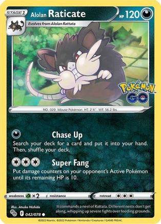 Alolan Raticate (042/078) [Pokémon GO] - Trinity Hobby