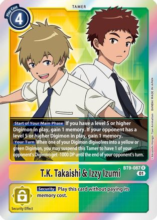 T.K. Takaishi & Izzy Izumi [BT9-087] [X Record] - Trinity Hobby