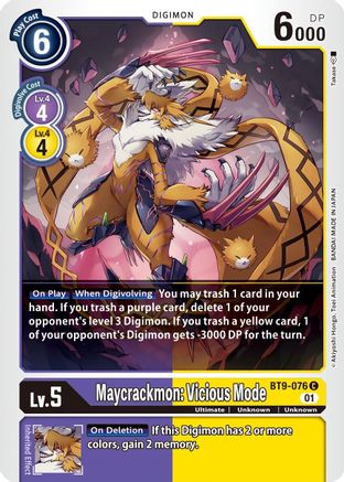 Maycrackmon: Vicious Mode [BT9-076] [X Record] - Trinity Hobby