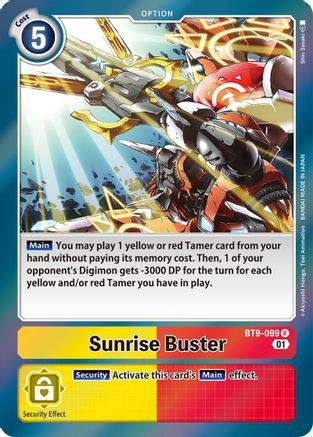 Sunrise Buster [BT9-099] [X Record] - Trinity Hobby