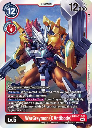 WarGreymon (X Antibody) [BT9-016] [X Record] - Trinity Hobby