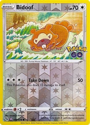 Bidoof (059/078) (Peelable Ditto) [Pokémon GO] - Trinity Hobby