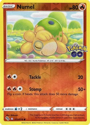 Numel (013/078) (Peelable Ditto) [Pokémon GO] - Trinity Hobby