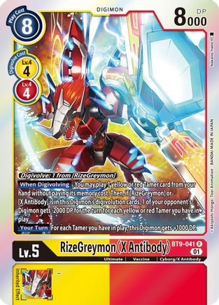 RizeGreymon (X Antibody) [BT9-041] [X Record] - Trinity Hobby