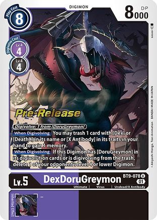 DexDoruGreymon [BT9-078] [X Record Pre-Release Promos] - Trinity Hobby