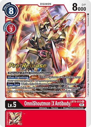 OmniShoutmon (X Antibody) [BT9-013] [X Record Pre-Release Promos] - Trinity Hobby
