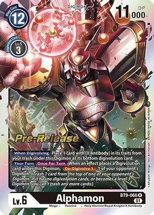 Alphamon [BT9-066] [X Record Pre-Release Promos] - Trinity Hobby