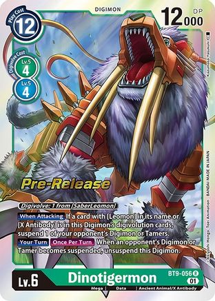 Dinotigermon [BT9-056] [X Record Pre-Release Promos] - Trinity Hobby