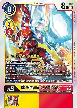 RizeGreymon (X Antibody) [BT9-041] [X Record Pre-Release Promos] - Trinity Hobby