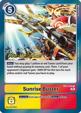 Sunrise Buster [BT9-099] [X Record Pre-Release Promos] - Trinity Hobby