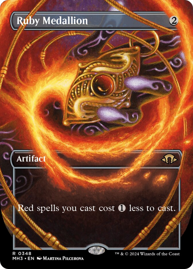 Ruby Medallion (Borderless) [Modern Horizons 3] - Trinity Hobby