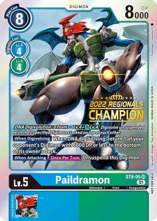 Paildramon [ST9-05] (2022 Championship Offline Regional) (Online Champion) [Starter Deck: Ultimate Ancient Dragon Promos] - Trinity Hobby