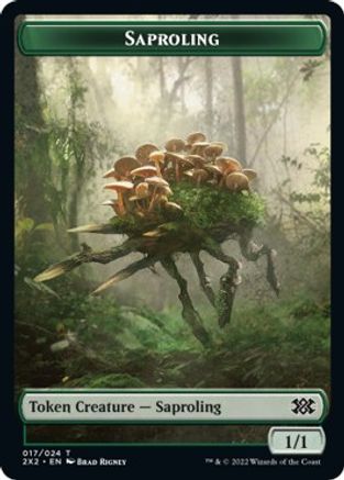 Saproling // Vampire Double-Sided Token  (2X2-17 // 9) - [Double Masters 2022] - Trinity Hobby