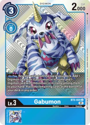 Gabumon [BT5-020] (X Record Pre-Release Tournament Winner Card) [X Record Pre-Release Promos] - Trinity Hobby
