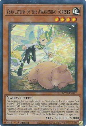 Vernusylph of the Awakening Forests [POTE-EN017] Super Rare - Trinity Hobby