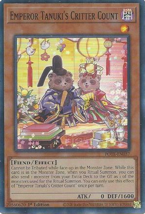 Emperor Tanuki's Critter Count [POTE-EN037] Super Rare - Trinity Hobby