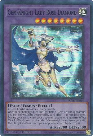 Gem-Knight Lady Rose Diamond [POTE-EN044] Super Rare - Trinity Hobby