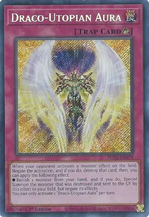 Draco-Utopian Aura [POTE-EN079] Secret Rare - Trinity Hobby