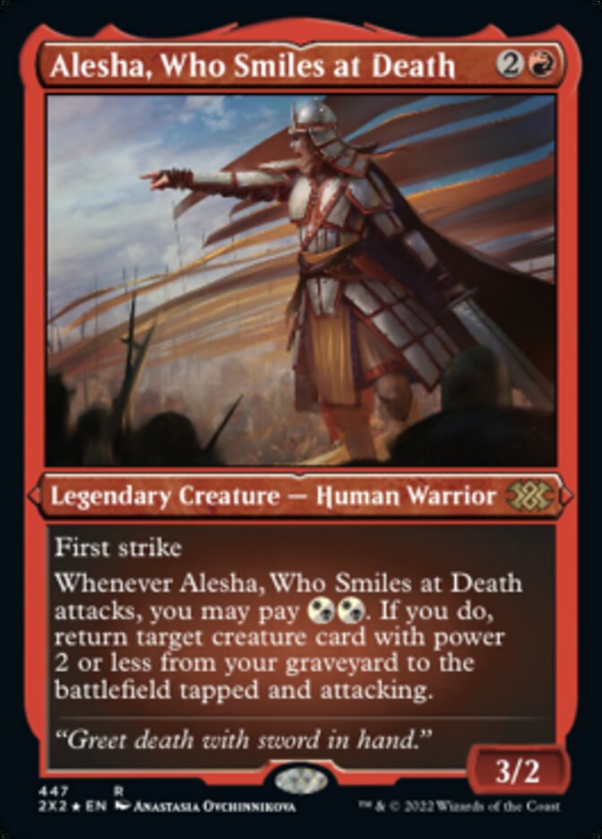 Alesha, Who Smiles at Death (Foil Etched) [Double Masters 2022] - Trinity Hobby