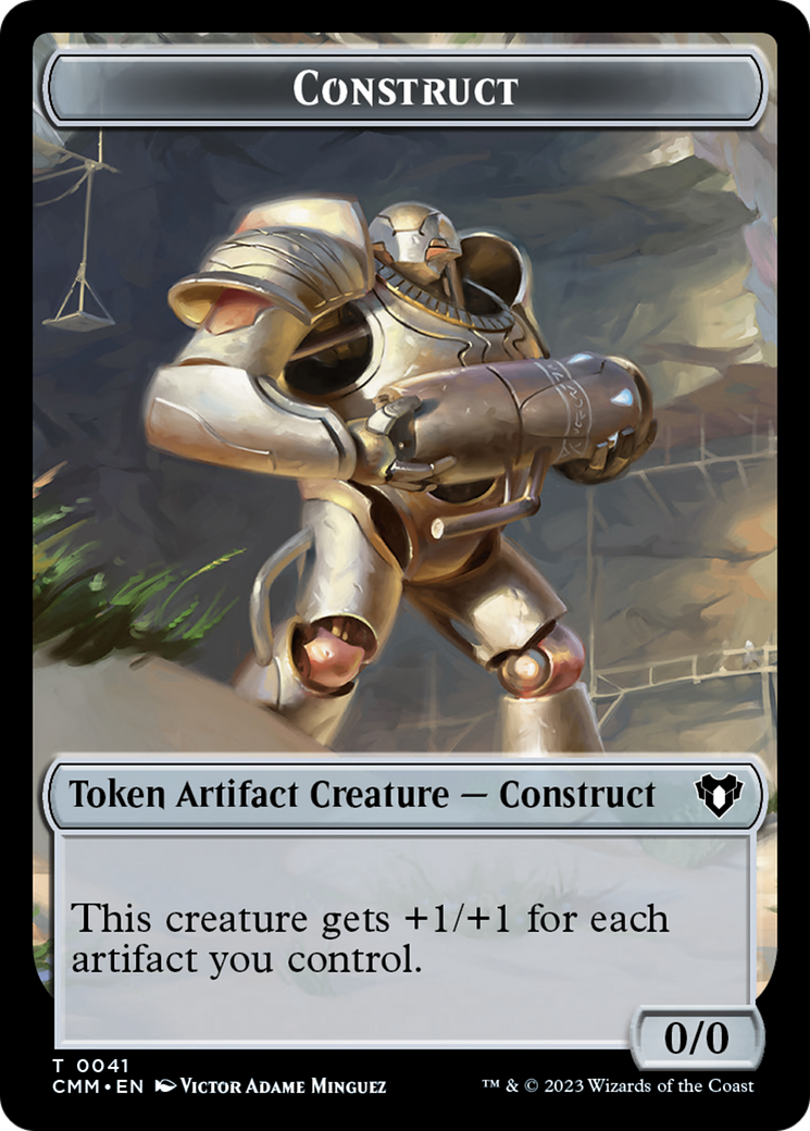Thopter // Construct (41) Double-Sided Token [Commander Masters Tokens] - Trinity Hobby