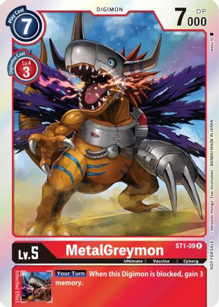 MetalGreymon [ST1-09] (Official Tournament Pack Vol. 6) [Starter Deck: Gaia Red Promos] - Trinity Hobby