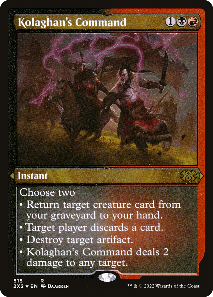 Kolaghan's Command (Foil Etched)  [Foil]  (2X2-515) - [Double Masters 2022] - Trinity Hobby