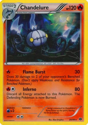 Chandelure (20/99) (Cracked Ice Holo) [Black & White: Next Destinies] - Trinity Hobby