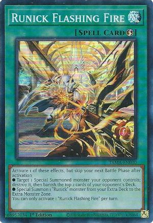 Runick Flashing Fire [TAMA-EN030] Super Rare - Trinity Hobby