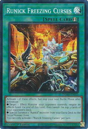 Runick Freezing Curses [TAMA-EN033] Super Rare - Trinity Hobby