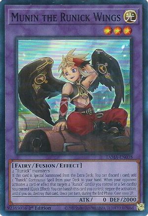 Munin the Runick Wings [TAMA-EN038] Super Rare - Trinity Hobby