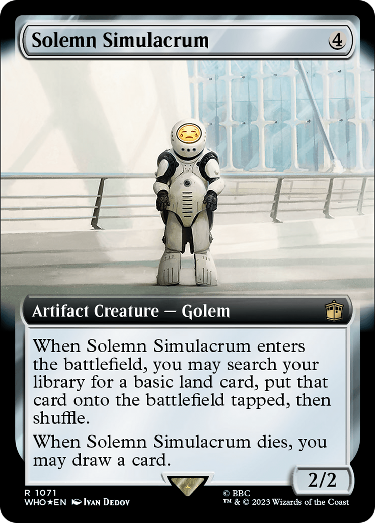 Solemn Simulacrum (Extended Art) (Surge Foil) [Doctor Who] - Trinity Hobby